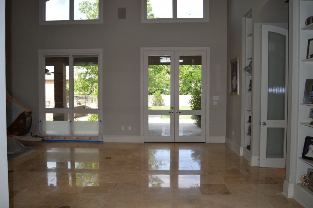 travertine polishing AFTER